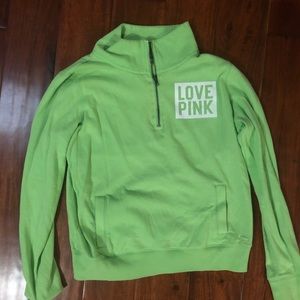 Victoria’s Secret VS PINK Quarter Zip 1/4 Green